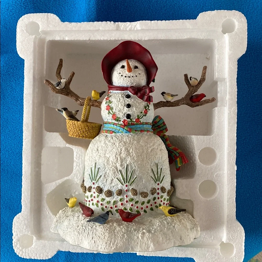 Lenox “A Winter Visit” Snowman Figurine Rare - Vintage - Picture 6 of 8